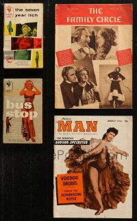 4h0956 LOT OF 2 MAGAZINES AND 2 MARILYN MONROE PAPERBACK BOOKS 1930s-1950s Seven Year Itch & more!