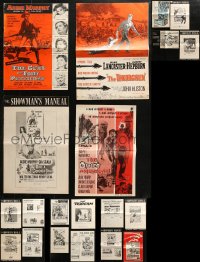4h1006 LOT OF 20 UNCUT PRESSBOOKS FROM AUDIE MURPHY MOVIES 1950s-1960s great advertising images!