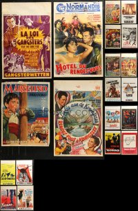 4h0766 LOT OF 24 MOSTLY FORMERLY FOLDED BELGIAN POSTERS 1950s-1980s a variety of movie images!