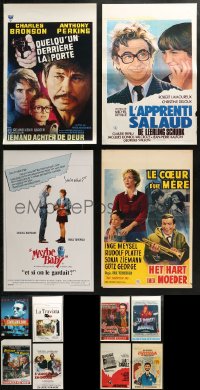 4h0777 LOT OF 19 UNFOLDED AND FORMERLY FOLDED BELGIAN POSTERS 1950s-1980s a variety of movie images!