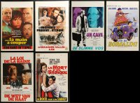 4h0790 LOT OF 14 MOSTLY FORMERLY FOLDED BELGIAN POSTERS 1960s-1970s a variety of movie images!