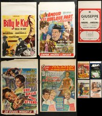 4h0793 LOT OF 13 MOSTLY FORMERLY FOLDED BELGIAN POSTERS 1950s-1980s a variety of movie images!