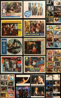 4h0213 LOT OF 52 1950S-90S HORROR/SCI-FI LOBBY CARDS 1950s-1990s a variety of movie scenes!