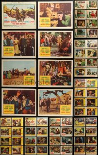 4h0196 LOT OF 80 COWBOY WESTERN LOBBY CARDS 1950s-1960s mostly incomplete sets from several movies!