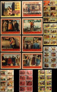 4h0201 LOT OF 72 COWBOY WESTERN LOBBY CARDS 1950s-1960s complete sets from several movies!