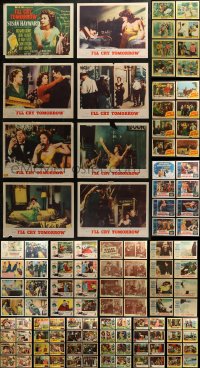 4h0174 LOT OF 136 LOBBY CARDS 1940s-1960s complete sets from a variety of different movies!