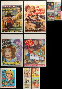 4h0940 LOT OF 13 UNFOLDED BELGIAN REPRODUCTION POSTERS 1990s a variety of classic movie images!