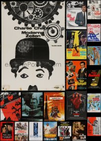 4h0819 LOT OF 22 FORMERLY FOLDED GERMAN A1 POSTERS 1960s-1980s images from a variety of movies!