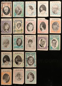 4h0557 LOT OF 21 SURF THEATRE LOCAL THEATER PROGRAMS 1920s movie star portraits on the covers!
