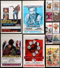 4h0792 LOT OF 13 MOSTLY UNFOLDED BELGIAN POSTERS 1970s great images from a variety of movies!