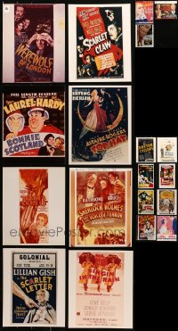 4h0577 LOT OF 19 COLOR 8X10 REPRO PHOTOS OF MOVIE POSTERS 1980s images of very valuable posters!