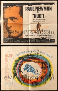 4h0129 LOT OF 3 FOLDED MISCELLANEOUS POSTERS 1960s-1970s a variety of cool movie images!