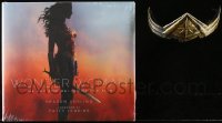 4h0337 LOT OF 2 WONDER WOMAN MOVIE PROMO ITEMS 2017 cool tiara & art from the making of the film!