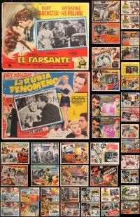 4h0411 LOT OF 48 1950S-70S 13x17 MEXICAN LOBBY CARDS 1950s-1970s scenes from a variety of movies!