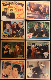 4h0244 LOT OF 8 LOBBY CARDS 1930s great images from a variety of different movies!