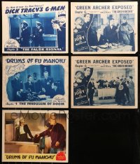 4h0248 LOT OF 5 SERIAL LOBBY CARDS 1930s great scenes from a variety of different movies!