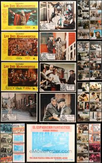 4h0148 LOT OF 49 MEXICAN LOBBY CARDS 1960s-1970s incomplete sets from a variety of movies!