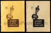 4h0957 LOT OF 2 1953 ACADEMY PLAYERS DIRECTORY SOFTCOVER BOOKS 1953 filled with information!