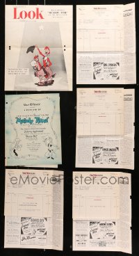 4h0033 LOT OF 6 MELODY TIME PROMO ITEMS 1948 Walt Disney musical, cool information!