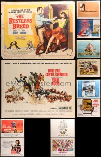 4h0731 LOT OF 14 FORMERLY FOLDED HALF-SHEETS 1950s-1970s great images from a variety of movies!