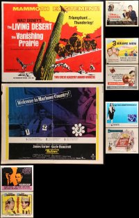 4h0750 LOT OF 11 FORMERLY FOLDED HALF-SHEETS 1950s-1970s great images from a variety of movies!