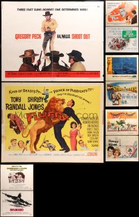 4h0756 LOT OF 10 FORMERLY FOLDED HALF-SHEETS 1950s-1970s great images from a variety of movies!