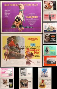 4h0732 LOT OF 14 FORMERLY FOLDED 1970S HALF-SHEETS 1970s great images from a variety of movies!