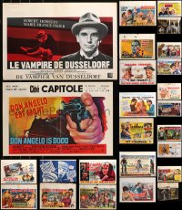 4h0762 LOT OF 27 FORMERLY FOLDED HORIZONTAL BELGIAN POSTERS 1950s-1980s a variety of movie images!