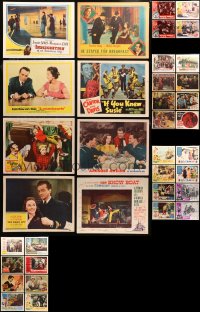 4h0221 LOT OF 36 LOBBY CARDS 1930s-1960s incomplete sets from a variety of different movies!