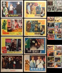 4h0228 LOT OF 28 HORROR/SCI-FI LOBBY CARDS 1960s a variety of cool movie scenes!