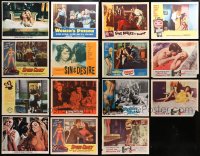 4h0239 LOT OF 15 BAD GIRL/SEXPLOITATION LOBBY CARDS 1950s-1970s a variety of sexy movie scenes!