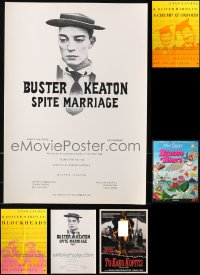 4h0419 LOT OF 6 UNFOLDED AND FOLDED NON-U.S. POSTERS 1970s-1990s Buster Keaton, Laurel & Hardy!