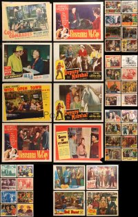 4h0214 LOT OF 52 1940S COWBOY WESTERN LOBBY CARDS 1940s scenes from several different movies!