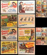 4h0227 LOT OF 29 1940S COWBOY WESTERN TITLE CARDS 1940s great images from several movies!