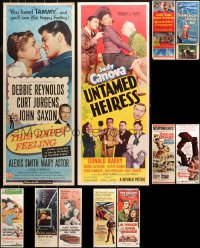4h0609 LOT OF 13 MOSTLY UNFOLDED INSERTS 1950s-1970s great images from a variety of movies!