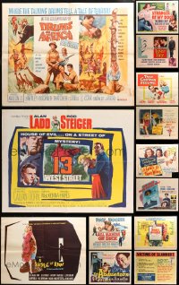 4h0710 LOT OF 21 FORMERLY FOLDED HALF-SHEETS 1940s-1970s great images from a variety of movies!