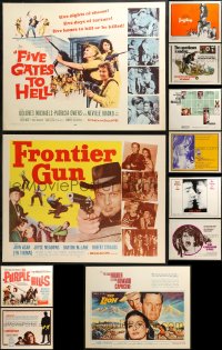 4h0733 LOT OF 13 UNFOLDED HALF-SHEETS 1950s-1970s great images from a variety of movies!