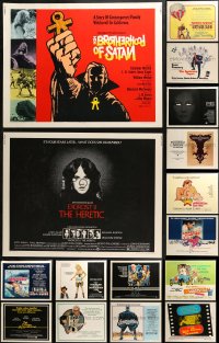 4h0720 LOT OF 16 UNFOLDED 1970S HALF-SHEETS 1970s great images from a variety of movies!