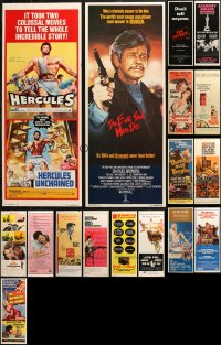 4h0603 LOT OF 17 UNFOLDED INSERTS 1950s-1980s great images from a variety of movies!