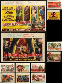 4h0789 LOT OF 14 MOSTLY FORMERLY FOLDED HORIZONTAL BELGIAN POSTERS 1950s-1970s cool movie images!