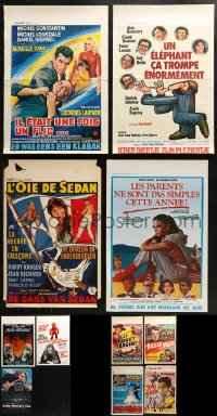 4h0800 LOT OF 11 MOSTLY FORMERLY FOLDED BELGIAN POSTERS 1950s-1990s a variety of movie images!