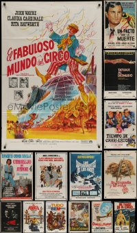 4h0390 LOT OF 16 FOLDED ARGENTINEAN POSTERS 1950s-1970s great images from a variety of movies!