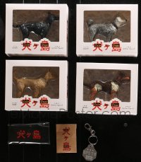 4h0308 LOT OF 13 ISLE OF DOGS MOVIE PROMO ITEMS 2018 figurines, shirts, Doggy Chop & more!