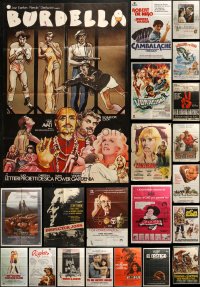 4h0811 LOT OF 21 FORMERLY FOLDED SPANISH POSTERS 1960s-1980s images from a variety of movies!