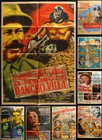 4h0136 LOT OF 11 FOLDED MEXICAN POSTERS 1950s-1970s great images from a variety of movies!