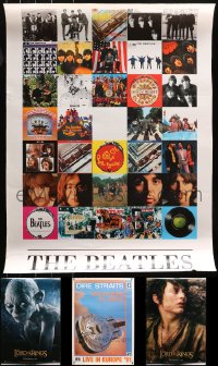 4h0936 LOT OF 6 UNFOLDED MUSIC POSTERS AND DOUBLE-SIDED 27X40 ONE-SHEETS 1990s-2000s cool!
