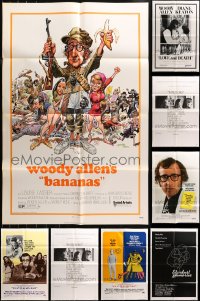 4h0102 LOT OF 12 FOLDED ONE-SHEETS FROM WOODY ALLEN MOVIES 1970s-1980s cool movie images!