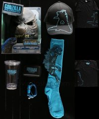4h0318 LOT OF 6 GODZILLA: KING OF THE MONSTERS MOVIE PROMO ITEMS 2019 shirt, hat, socks & more!