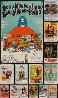 4h0391 LOT OF 15 FOLDED ARGENTINEAN POSTERS 1950s-1990s great images from a variety of movies!