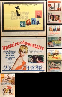 4h0746 LOT OF 12 FORMERLY FOLDED 1960S HALF-SHEETS 1960s great images from a variety of movies!